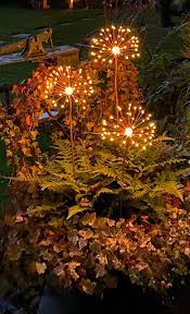 Copper Flower Garden Lights Set Of 3