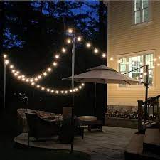 Excello Global S Bistro 10 String Light Poles 4 Pack With 100