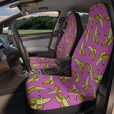 Pink Banana Car Seat Covers Funny Pink