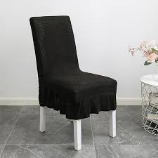 8pcs Pleated Skirt Chair Seat Cover