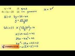 Simultaneous Equations 1 Linear 1