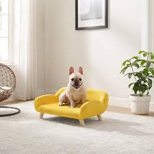 Sam S Pets Akkeri Dog Couch Yellow