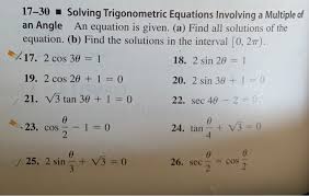 Solving Trigonometric Equations