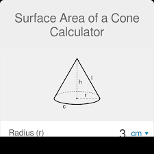 Surface Area Of A Cone Calculator Formula