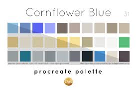 Procreate Palette Cornflower Blue