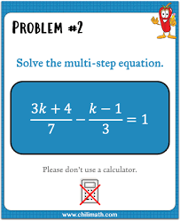 Solving Multi Step Equations Chilimath