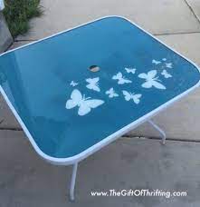 Painted Glass Patio Table Https Www