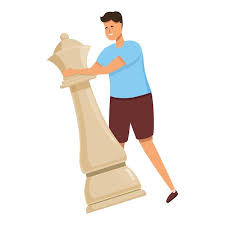 Play Outdoor Chess Board Icon Cartoon