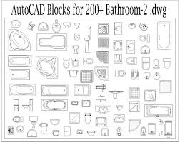 Autocad 2d Dwg Bathroom Block Drawings