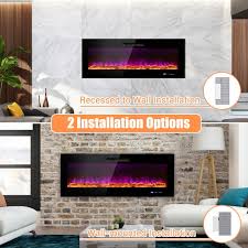 Costway 50 Electric Fireplace Recessed