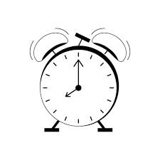 Isolated Doodle Retro Alarm Clock