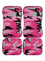 Pink Camouflage Bench Seat Covers Rear