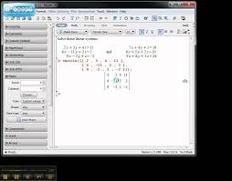 Maple Solving Linear Systems Using