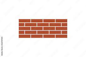 Brick Wall Icon Vector Stock Vector