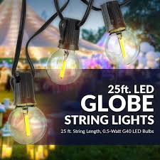 Led String Lights With 27 Led G40 Bulbs