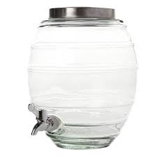 2 1 Gallon Glass Beverage Dispenser