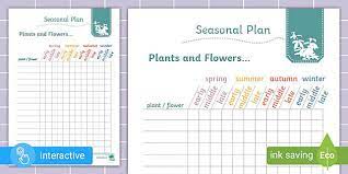 Plant And Flowers Seasonal Gardening