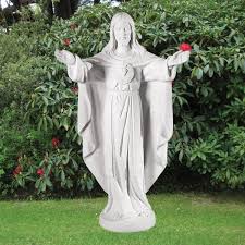 Christ 100cm Marble Resin Garden
