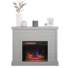 Shiplap Freestanding Electric Fireplace