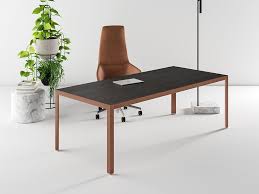 Wood Veneer Top Executive Desk With