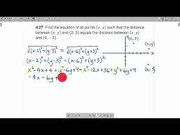 Finding The Equation Of All Points That