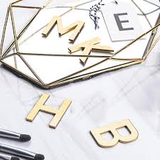 Brass Letters Decoration Alphabet Wall