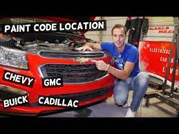 Exterior Paint Code Location Chevy