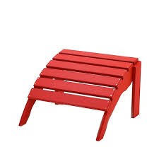 Red Plastic Outdoor Ottoman Ao8020br