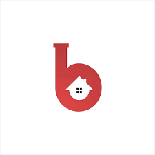 B Letter Logo With Real Estate Design