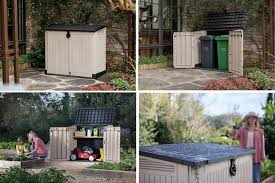 Out Midi Wood Effect Garden Storage Box