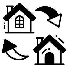 Replacement House Trendy Icon Glyph