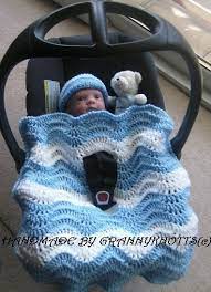 Chevron Baby Blanket Crochet Car Seat