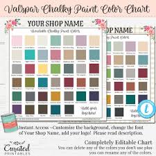 Chalk Paint Chart For