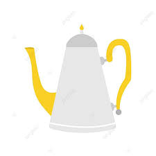 Grayyellow Vintage Teapot On White