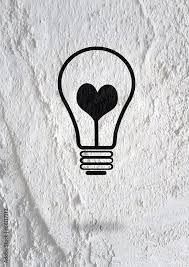 Idea Light Bulb Icon On Wall Texture