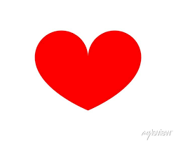 Red Shape Love Heart Icon Vector