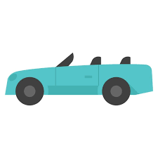 Sport Car Icon In Flat Color Style
