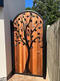 Decorative Metal Wooden Garden Gate