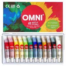 Omni Acrylic Colour Set 12mlx12col