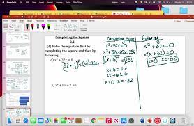 Solved Completing The Square 8 2 4