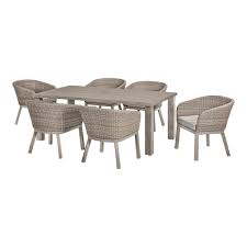 7 Piece Wicker Outdoor Dining Set