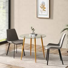 Round Glass Dining Table Leisure Coffee