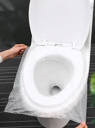50pcs Clear Disposable Toilet Seat