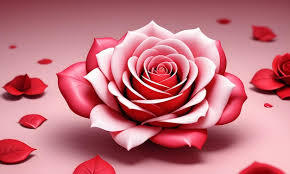 Cute Rose Love 3d Icon Background