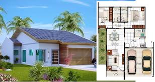 Small House Plans 10x13 Meter 2 Beds