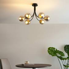 Elegant And Chic Ceiling Lamp In Smoked