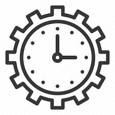 Business Clock Gear Schedule Time