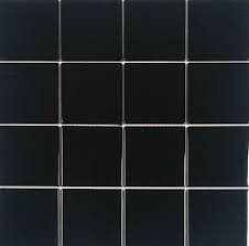 Solid Black 3 X3 Glass Mosaic Tile