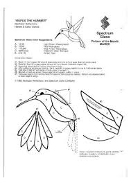 Patron Pour Vitrail Colibri 3d