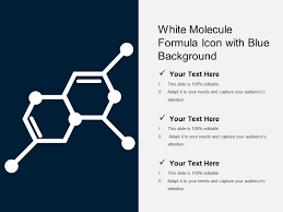 White Molecule Formula Icon With Blue